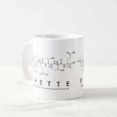 Tasse de nom de peptide de Yvette (Devant gauche)