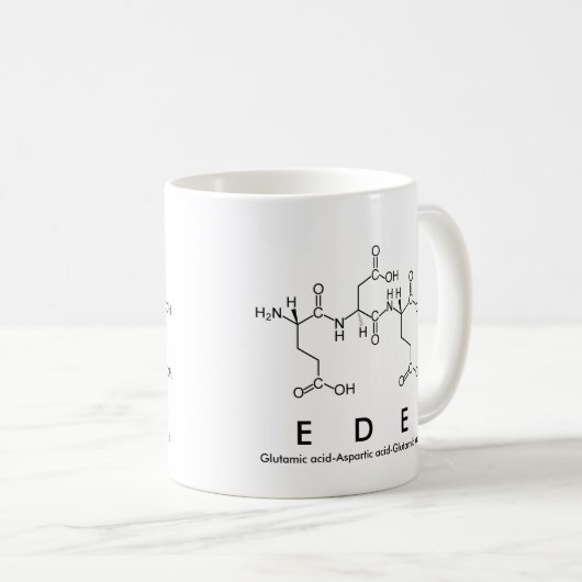 Tasse de nom de peptide d'Ede (Devant droit)
