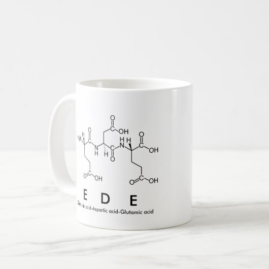Tasse de nom de peptide d'Ede (Devant gauche)