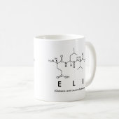 Tasse de nom de peptide d'Eli (Devant droit)
