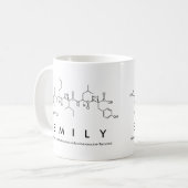 Tasse de nom de peptide d'Emily (Devant gauche)