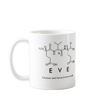 Tasse de nom de peptide d'Ève