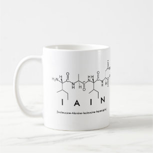 Tasse de nom de peptide d'Iain