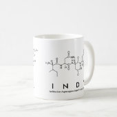 Tasse de nom de peptide d'Indy (Devant droit)