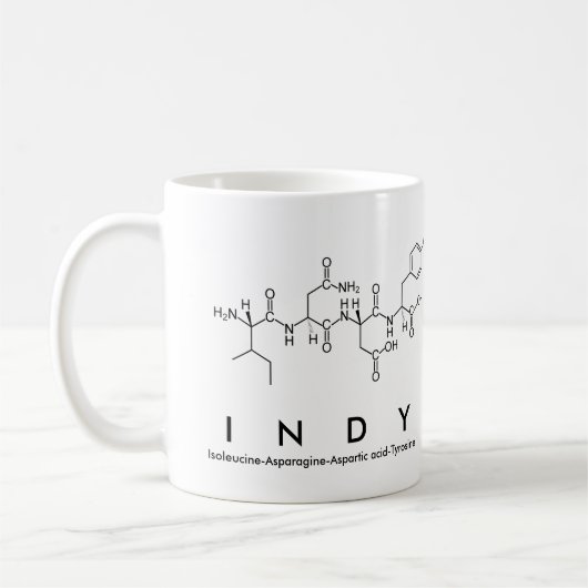 Tasse de nom de peptide d'Indy (Gauche)