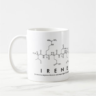 Tasse de nom de peptide d'Irène