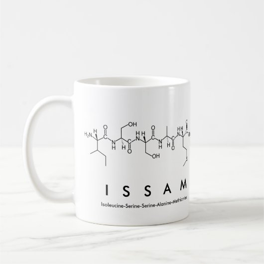 Tasse de nom de peptide d'Issam (Gauche)