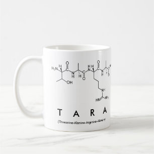 Tasse de nom de peptide Tara