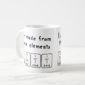 Tasse de nom de table périodique Brett (Devant gauche)