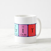 Tasse de nom de table périodique Cherith (Devant droit)