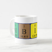 Tasse de nom de table périodique d'Albion (Devant gauche)