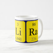 Tasse de nom de table périodique d'Allira (Devant droit)