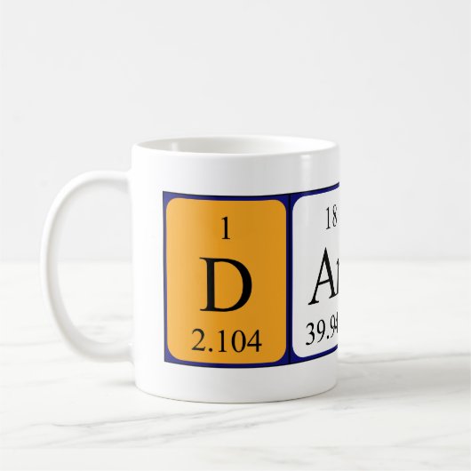 Tasse de nom de table périodique Darcy (Gauche)