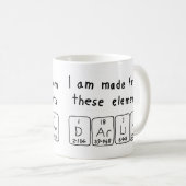 Tasse de nom de table périodique Darline (Devant droit)