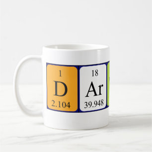 Tasse de nom de table périodique Darwin