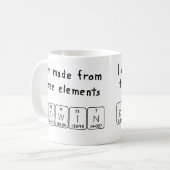 Tasse de nom de table périodique Darwin (Devant gauche)