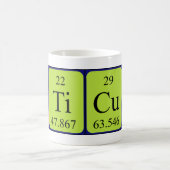 Tasse de nom de table périodique d'Atticus (Centre)