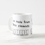 Tasse de nom de table périodique de barman (Devant gauche)