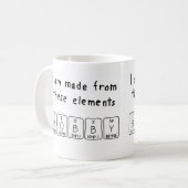 Tasse de nom de table périodique de Bobby (Devant gauche)
