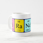 Tasse de nom de table périodique de Brandon (Devant gauche)