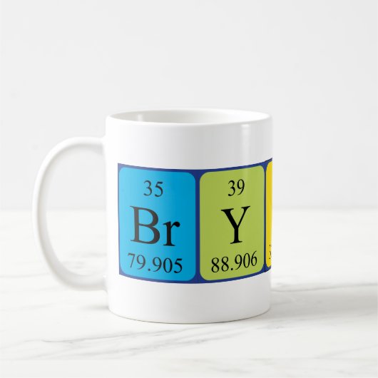 Tasse de nom de table périodique de Bryson (Gauche)