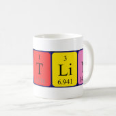 Tasse de nom de table périodique de Caitlin (Devant droit)