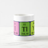 Tasse de nom de table périodique de Caitlyn (Centre)