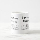 Tasse de nom de table périodique de Caroline (Centre)