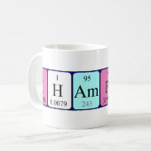 Tasse de nom de table périodique de Champagne (Devant gauche)