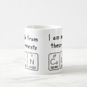 Tasse de nom de table périodique de Colin (Centre)