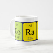 Tasse de nom de table périodique de Coraline (Devant gauche)