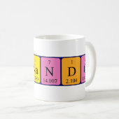 Tasse de nom de table périodique de Fernando (Devant droit)