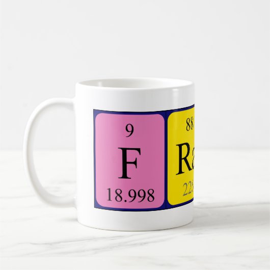 Tasse de nom de table périodique de Frank (Gauche)