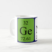 Tasse de nom de table périodique de gène (Devant gauche)