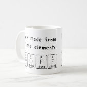 Tasse de nom de table périodique de Geoff (Devant gauche)