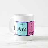 Tasse de nom de table périodique de Hamish (Devant gauche)