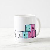 Tasse de nom de table périodique de héroïne de (Devant droit)