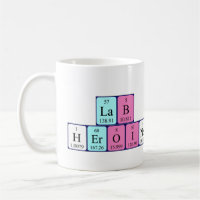 Tasse de nom de table périodique de héroïne de