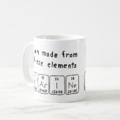 Tasse de nom de table périodique de Karine (Devant gauche)