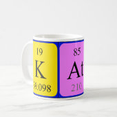 Tasse de nom de table périodique de Katy (Devant gauche)