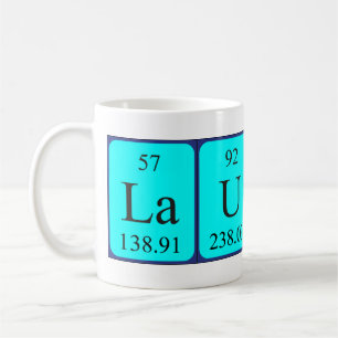 Tasse de nom de table périodique de Lauren
