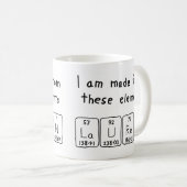Tasse de nom de table périodique de Lauren (Devant droit)