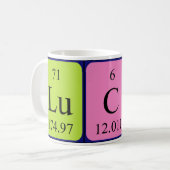 Tasse de nom de table périodique de Lucques (Devant gauche)