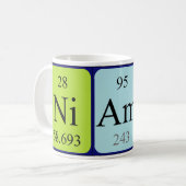Tasse de nom de table périodique de Niamh (Devant gauche)