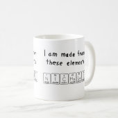 Tasse de nom de table périodique de Nicholas (Devant droit)