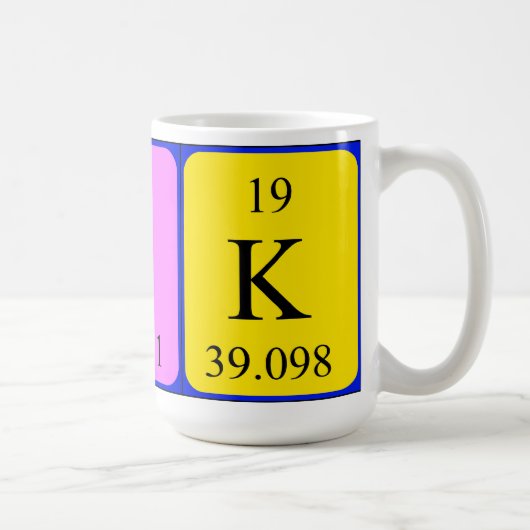 Tasse de nom de table périodique de Nick (Droite)