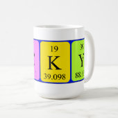 Tasse de nom de table périodique de Nicky (Devant droit)