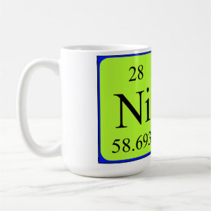 Tasse de nom de table périodique de Nico