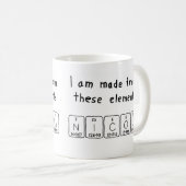 Tasse de nom de table périodique de Nicola (Devant droit)