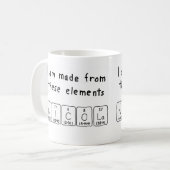 Tasse de nom de table périodique de Nicola (Devant gauche)